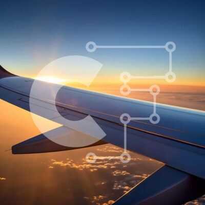 Intra Συλλεκτικό Ξύλινο Παζλ Plywood 4mm - Πτέρυγα αεροπλάνου στο ηλιοβασίλεμα Σε Ξύλινο Κουτί - Διαστάσεις Puzzle: 10x10 cm – 25 κομμάτια - Image 1