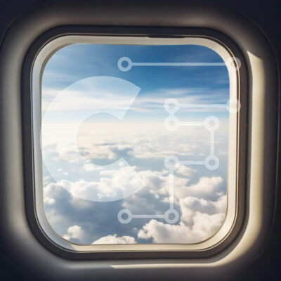 Intra Συλλεκτικό Ξύλινο Παζλ Plywood  4mm - Θέα από το παράθυρο του αεροπλάνου Σε Ξύλινο Κουτί - Διαστάσεις Puzzle: 10x10 cm – 25 κομμάτια - Image 1