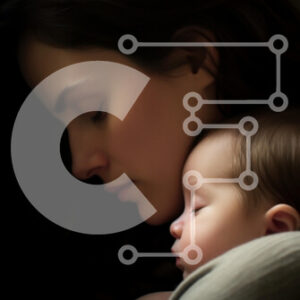 Intra Συλλεκτικό Ξύλινο Παζλ Plywood  4mm - Μητέρα και μωρό σε γαλήνια αγκαλιά Σε Ξύλινο Κουτί - Διαστάσεις Puzzle: 10x10 cm – 25 κομμάτια