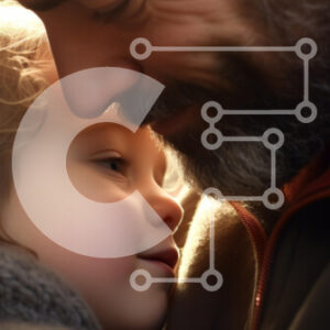 Intra Συλλεκτικό Ξύλινο Παζλ Plywood  4mm - Τρυφερή στιγμή μεταξύ γονέα και παιδιού Σε Ξύλινο Κουτί - Διαστάσεις Puzzle: 10x10 cm – 25 κομμάτια