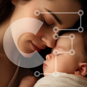 Intra Συλλεκτικό Ξύλινο Παζλ Plywood  4mm - Μητέρα και μωρό σε μια τρυφερή στιγμή Σε Ξύλινο Κουτί - Διαστάσεις Puzzle: 10x10 cm – 25 κομμάτια