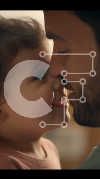 Intra Συλλεκτικό Ξύλινο Παζλ Plywood  4mm - Πατέρας και παιδί μοιράζονται μια χαρούμενη στιγμή Σε Ξύλινο Κουτί - Διαστάσεις Puzzle: 10x10 cm – 25 κομμάτια