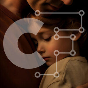 Intra Συλλεκτικό Ξύλινο Παζλ Plywood  4mm - Η οικεία αγκαλιά μεταξύ ενός ενήλικα και ενός παιδιού Σε Ξύλινο Κουτί - Διαστάσεις Puzzle: 10x10 cm – 25 κομμάτια