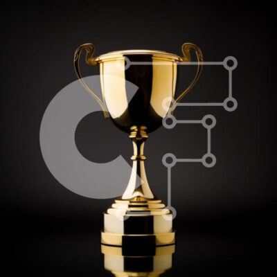 Intra Συλλεκτικό Ξύλινο Παζλ Plywood  4mm - Λαμπερό χρυσό τρόπαιο Σε Ξύλινο Κουτί - Διαστάσεις: 10x10 cm – 25 κομμάτια - Image 1