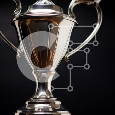 Intra Συλλεκτικό Ξύλινο Παζλ Plywood  4mm - Λαμπερό τρόπαιο σε σκούρο φόντο Σε Ξύλινο Κουτί - Διαστάσεις: 10x10 cm – 25 κομμάτια - Image 1