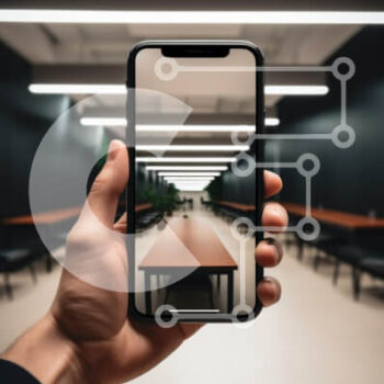 Intra Συλλεκτικό Ξύλινο Παζλ Plywood  4mm - Σύγχρονος χώρος εργασίας με πίνακα προβολής smartphone Σε Ξύλινο Κουτί - Διαστάσεις Puzzle: 10x10 cm – 25 κομμάτια - Image 1