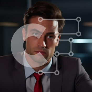 Intra Συλλεκτικό Ξύλινο Παζλ Plywood  4mm - Σοβαρός επιχειρηματίας σε περιβάλλον γραφείου Σε Ξύλινο Κουτί - Διαστάσεις Puzzle: 10x10 cm – 25 κομμάτια - Image 1