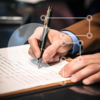 Intra Συλλεκτικό Ξύλινο Παζλ Plywood  4mm - Κοντινό πλάνο της γραφής με στυλό Σε Ξύλινο Κουτί - Διαστάσεις Puzzle: 10x10 cm – 25 κομμάτια - Image 1