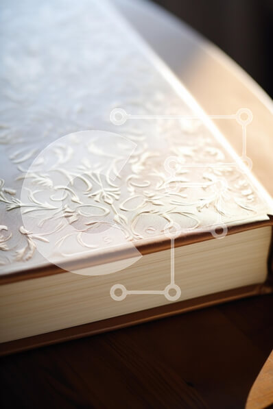 Intra Συλλεκτικό Ξύλινο Παζλ Plywood  4mm - Δερμάτινο βιβλίο σε ανάγλυφο σε ξύλινη επιφάνεια Σε Ξύλινο Κουτί - Διαστάσεις: 10x10 cm – 25 κομμάτια