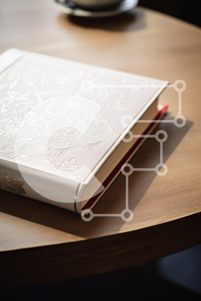 Intra Συλλεκτικό Ξύλινο Παζλ Plywood  4mm - Κομψό λευκό βιβλίο σε ξύλινο τραπέζι Σε Ξύλινο Κουτί - Διαστάσεις Puzzle: 10x10 cm – 25 κομμάτια