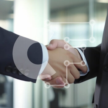 Intra Συλλεκτικό Ξύλινο Παζλ Plywood  4mm - Επιχειρησιακή χειραψία στο σύγχρονο γραφείο Σε Ξύλινο Κουτί - Διαστάσεις Puzzle: 10x10 cm – 25 κομμάτια - Image 1