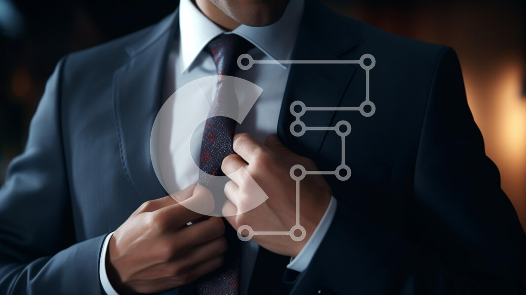 Intra Συλλεκτικό Ξύλινο Παζλ Plywood  4mm - Κομψά ντυμένος άντρας που ρυθμίζει τη γραβάτα του Σε Ξύλινο Κουτί - Διαστάσεις Puzzle: 10x10 cm – 25 κομμάτια