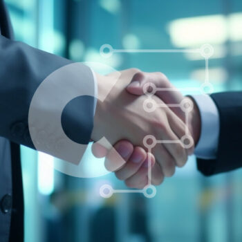 Intra Συλλεκτικό Ξύλινο Παζλ Plywood  4mm - Επιχειρηματική χειραψία μεταξύ δύο επαγγελματιών Σε Ξύλινο Κουτί - Διαστάσεις Puzzle: 10x10 cm – 25 κομμάτια - Image 1