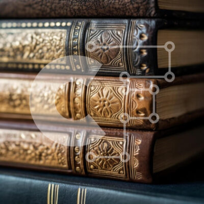 Intra Συλλεκτικό Ξύλινο Παζλ Plywood  4mm - Vintage δερματόδετα βιβλία Σε Ξύλινο Κουτί - Διαστάσεις: 10x10 cm – 25 κομμάτια - Image 1