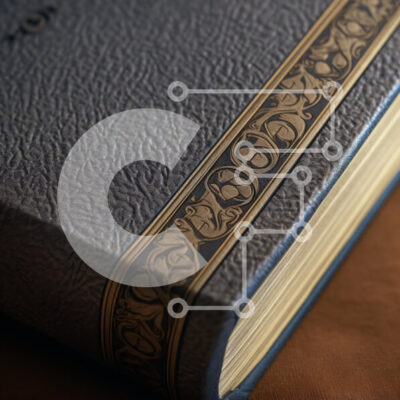 Intra Συλλεκτικό Ξύλινο Παζλ Plywood  4mm - Κοντινό πλάνο ενός περίτεχνου βιβλίου Σε Ξύλινο Κουτί - Διαστάσεις: 10x10 cm – 25 κομμάτια - Image 1