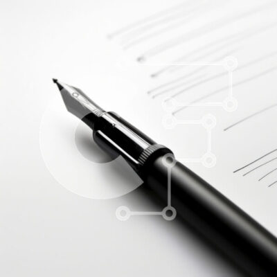 Intra Συλλεκτικό Ξύλινο Παζλ Plywood  4mm - Κοντινό πλάνο ενός μαύρου στυλό σε χαρτί Σε Ξύλινο Κουτί - Διαστάσεις: 10x10 cm – 25 κομμάτια - Image 1