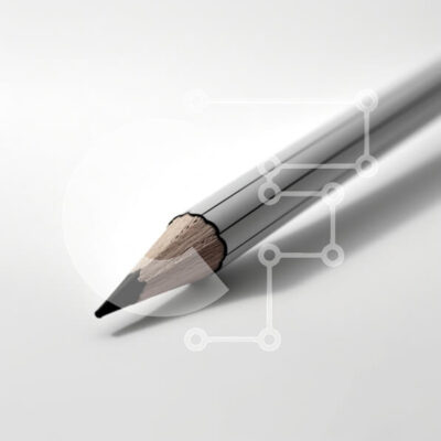 Intra Συλλεκτικό Ξύλινο Παζλ Plywood  4mm - Στυλιζαρισμένο μολύβι σε άσπρο φόντο Σε Ξύλινο Κουτί - Διαστάσεις: 10x10 cm – 25 κομμάτια - Image 1