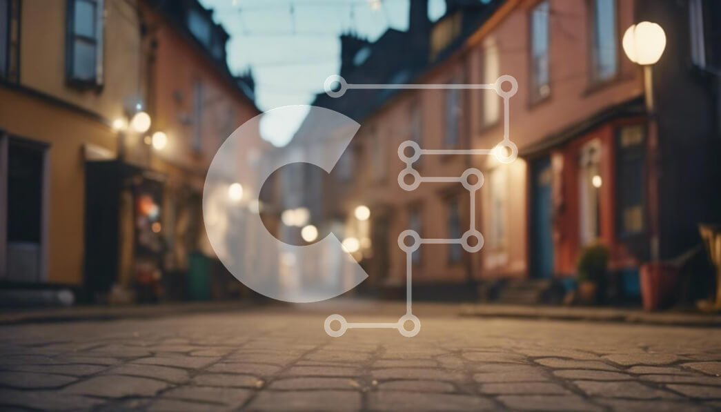 Intra Συλλεκτικό Ξύλινο Παζλ Plywood  4mm - Γοητευτική οδός στο Λυκόφως Σε Ξύλινο Κουτί - Διαστάσεις Puzzle: 10x10 cm – 25 κομμάτια