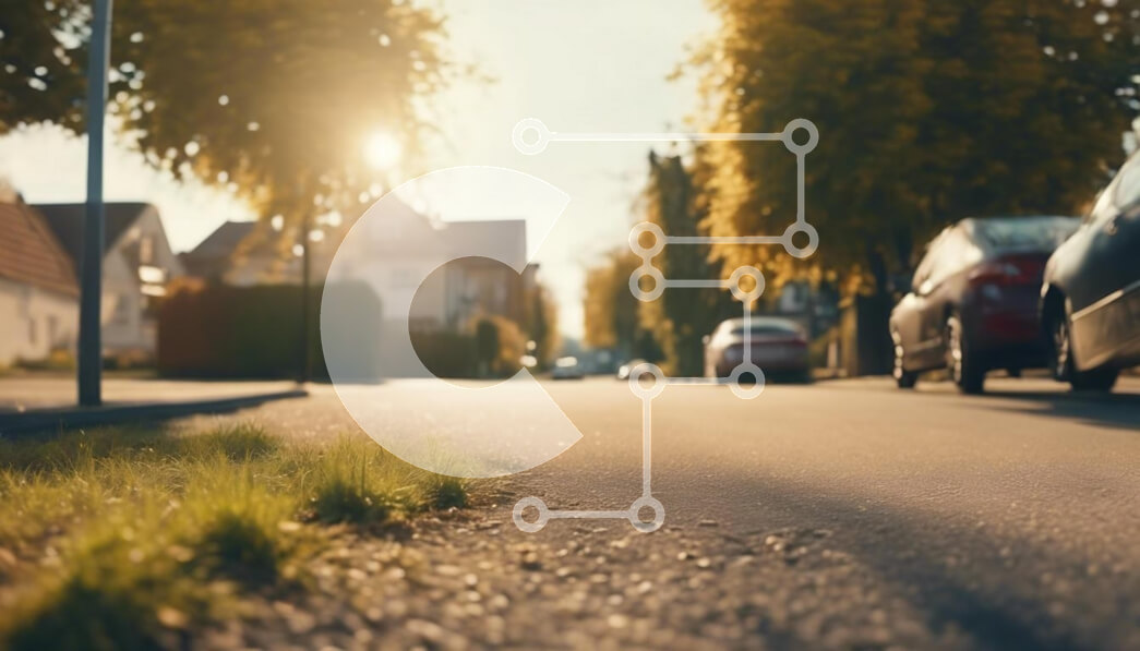 Intra Συλλεκτικό Ξύλινο Παζλ Plywood  4mm - Ήσυχη οικιστική οδός στο Golden Hour Σε Ξύλινο Κουτί - Διαστάσεις: 10x10 cm – 25 κομμάτια