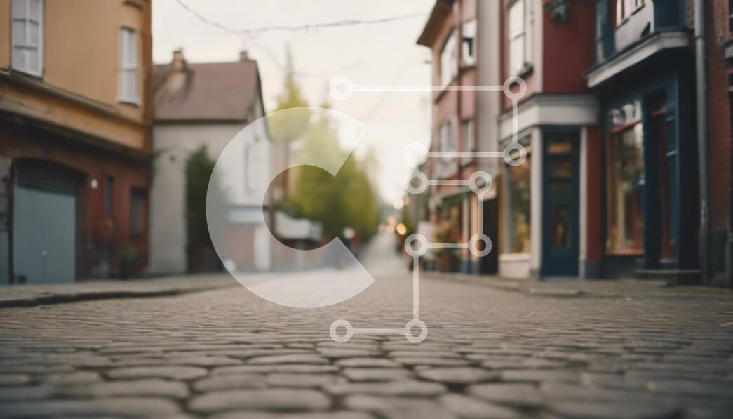 Intra Συλλεκτικό Ξύλινο Παζλ Plywood  4mm - Γοητευτική Πλακόστρωτη Οδός Σε Ξύλινο Κουτί - Διαστάσεις Puzzle: 10x10 cm – 25 κομμάτια