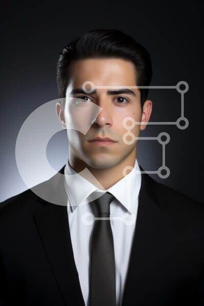 Intra Συλλεκτικό Ξύλινο Παζλ Plywood  4mm - Επαγγελματικό πορτρέτο ενός νεαρού άνδρα με κοστούμι Σε Ξύλινο Κουτί - Διαστάσεις Puzzle: 10x10 cm – 25 κομμάτια