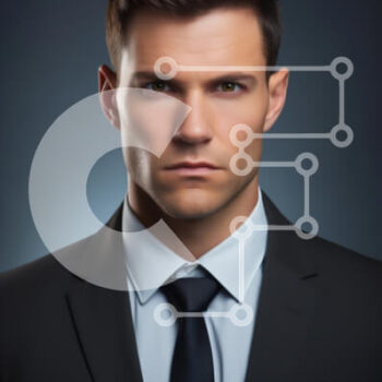 Intra Συλλεκτικό Ξύλινο Παζλ Plywood  4mm - Πορτρέτο με αυτοπεποίθηση επιχειρηματία Σε Ξύλινο Κουτί - Διαστάσεις Puzzle: 10x10 cm – 25 κομμάτια - Image 1