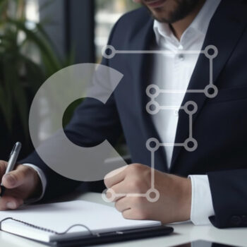 Intra Συλλεκτικό Ξύλινο Παζλ Plywood  4mm - Επιχειρηματίας που γράφει στο γραφείο Σε Ξύλινο Κουτί - Διαστάσεις Puzzle: 10x10 cm – 25 κομμάτια - Image 1