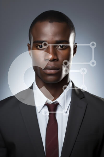 Intra Συλλεκτικό Ξύλινο Παζλ Plywood  4mm - Επαγγελματικό πορτρέτο ενός άνδρα με επίσημη ενδυμασία Σε Ξύλινο Κουτί - Διαστάσεις Puzzle: 10x10 cm – 25 κομμάτια