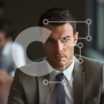 Intra Συλλεκτικό Ξύλινο Παζλ Plywood  4mm - Σοβαρός επιχειρηματίας στη συνάντηση Σε Ξύλινο Κουτί - Διαστάσεις Puzzle: 10x10 cm – 25 κομμάτια - Image 1