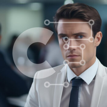 Intra Συλλεκτικό Ξύλινο Παζλ Plywood  4mm - Σοβαρός νεαρός άνδρας σε μια επαγγελματική συνάντηση Σε Ξύλινο Κουτί - Διαστάσεις Puzzle: 10x10 cm – 25 κομμάτια - Image 1