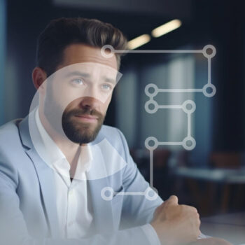 Intra Συλλεκτικό Ξύλινο Παζλ Plywood  4mm - Επιχειρηματίας σε ένα σύγχρονο γραφείο Σε Ξύλινο Κουτί - Διαστάσεις Puzzle: 10x10 cm – 25 κομμάτια - Image 1