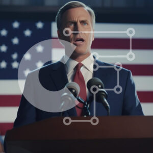 Intra Συλλεκτικό Ξύλινο Παζλ Plywood  4mm - Πολιτική ομιλία κατά της αμερικανικής σημαίας Σε Ξύλινο Κουτί - Διαστάσεις Puzzle: 10x10 cm – 25 κομμάτια