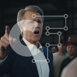 Intra Συλλεκτικό Ξύλινο Παζλ Plywood  4mm - Άνδρας που απευθύνεται με πάθος σε ένα κοινό Σε Ξύλινο Κουτί - Διαστάσεις Puzzle: 10x10 cm – 25 κομμάτια