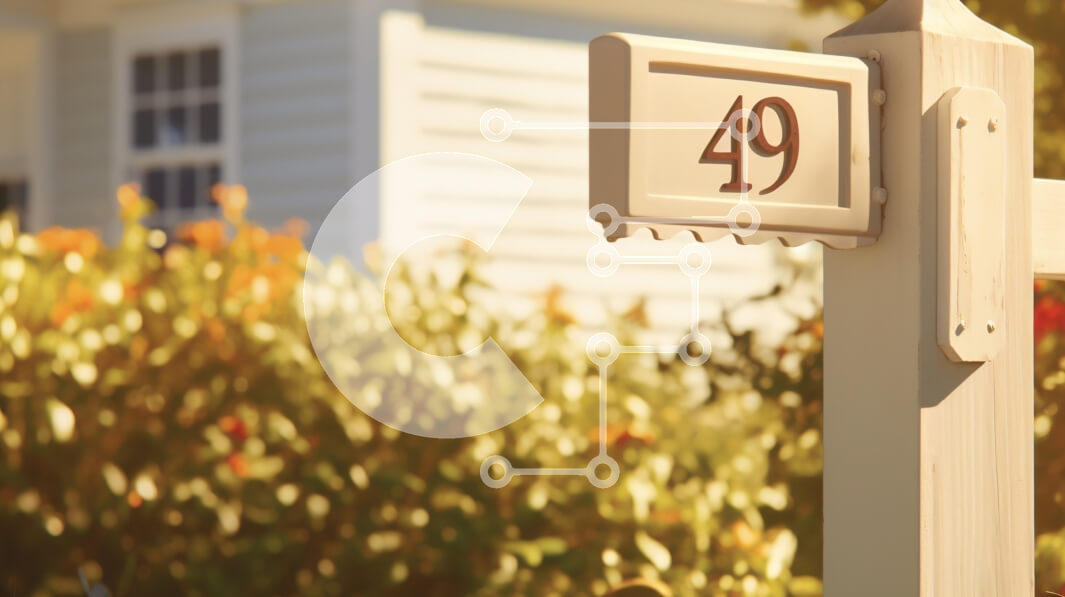 Intra Συλλεκτικό Ξύλινο Παζλ Plywood  4mm - Πινακίδα διεύθυνσης κατοικίας «49» σε γαλήνιο περιβάλλον κήπου Σε Ξύλινο Κουτί - Διαστάσεις Puzzle: 10x10 cm – 25 κομμάτια