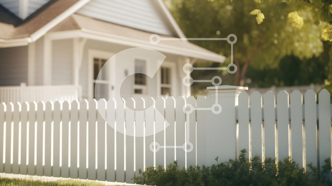 Intra Συλλεκτικό Ξύλινο Παζλ Plywood  4mm - Καλαίσθητο σπίτι με φράχτη και πράσινο Σε Ξύλινο Κουτί - Διαστάσεις Puzzle: 10x10 cm – 25 κομμάτια