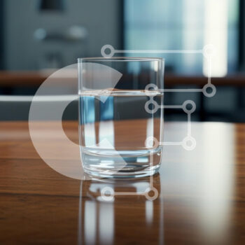 Intra Συλλεκτικό Ξύλινο Παζλ Plywood  4mm - Ποτήρι νερό σε ξύλινο τραπέζι Σε Ξύλινο Κουτί - Διαστάσεις Puzzle: 10x10 cm – 25 κομμάτια - Image 1