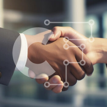 Intra Συλλεκτικό Ξύλινο Παζλ Plywood  4mm - Συνεργασία που συμβολίζει τη χειραψία Σε Ξύλινο Κουτί - Διαστάσεις Puzzle: 10x10 cm – 25 κομμάτια - Image 1