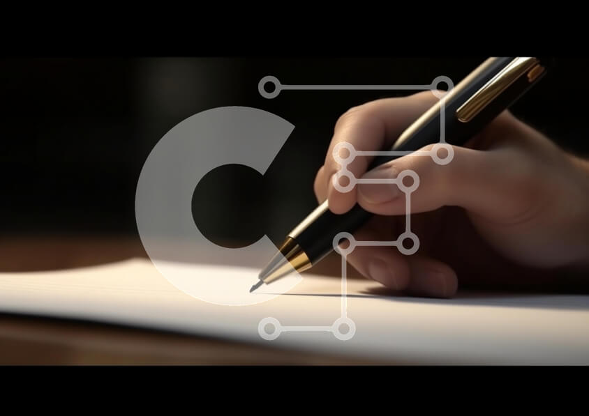 Intra Συλλεκτικό Ξύλινο Παζλ Plywood  4mm - Κοντινό πλάνο γραφής με το χέρι με στυλό Σε Ξύλινο Κουτί - Διαστάσεις Puzzle: 10x10 cm – 25 κομμάτια