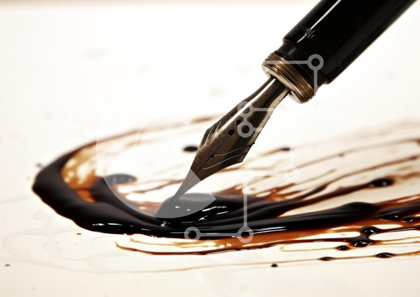 Intra Συλλεκτικό Ξύλινο Παζλ Plywood  4mm - Κοντινό πλάνο μύτης στυλό με μελάνι Σε Ξύλινο Κουτί - Διαστάσεις Puzzle: 10x10 cm – 25 κομμάτια