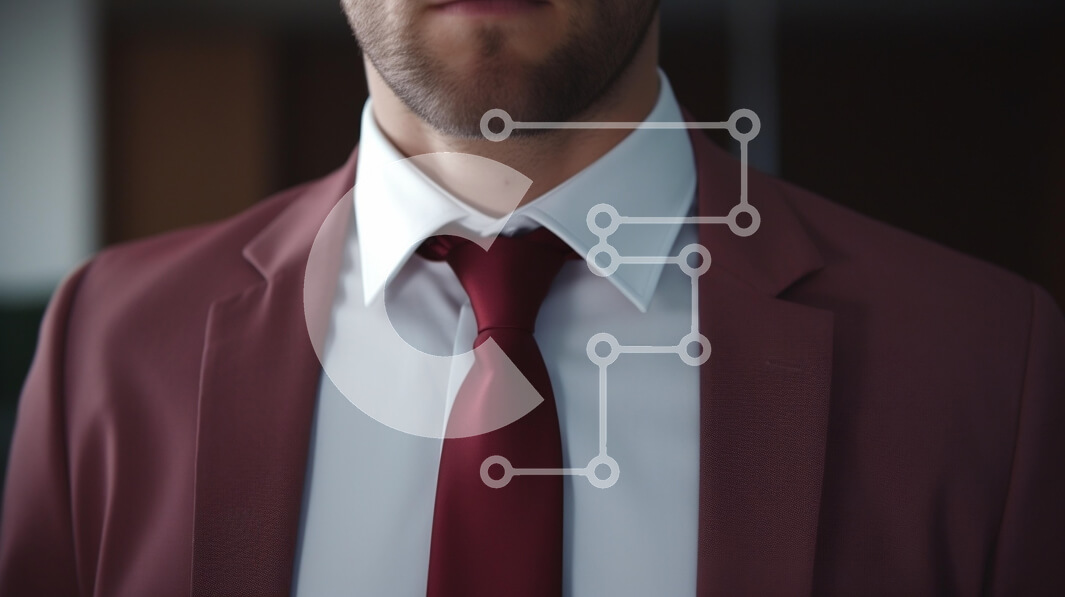 Intra Συλλεκτικό Ξύλινο Παζλ Plywood  4mm - Κομψός άντρας με μπορντό κοστούμι με κόκκινη γραβάτα Σε Ξύλινο Κουτί - Διαστάσεις Puzzle: 10x10 cm – 25 κομμάτια