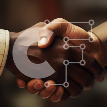 Intra Συλλεκτικό Ξύλινο Παζλ Plywood  4mm - Συνεργασία που συμβολίζει τη χειραψία Σε Ξύλινο Κουτί - Διαστάσεις Puzzle: 10x10 cm – 25 κομμάτια - Image 1