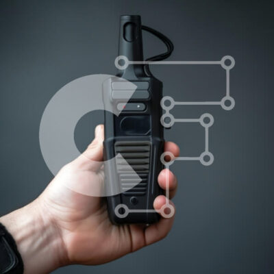 Intra Συλλεκτικό Ξύλινο Παζλ Plywood  4mm - Σύγχρονο Walkie-Talkie στο χέρι Σε Ξύλινο Κουτί - Διαστάσεις Puzzle: 10x10 cm – 25 κομμάτια - Image 1