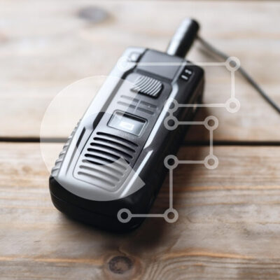 Intra Συλλεκτικό Ξύλινο Παζλ Plywood 4mm - Φορητό Walkie-Talkie σε ξύλινη επιφάνεια Σε Ξύλινο Κουτί - Διαστάσεις: 10x10 cm – 25 κομμάτια - Image 1