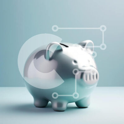 Intra Συλλεκτικό Ξύλινο Παζλ Plywood  4mm - Γυαλιστερός κουμπαράς σε γαλάζιο φόντο Σε Ξύλινο Κουτί - Διαστάσεις: 10x10 cm – 25 κομμάτια - Image 1