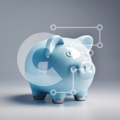 Intra Συλλεκτικό Ξύλινο Παζλ Plywood  4mm - Γυαλιστερός μπλε κουμπαράς Σε Ξύλινο Κουτί - Διαστάσεις: 10x10 cm – 25 κομμάτια - Image 1