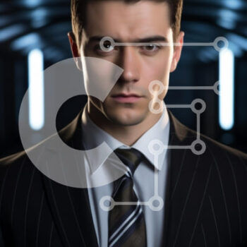 Intra Συλλεκτικό Ξύλινο Παζλ Plywood  4mm - Νέος επαγγελματίας με αυτοπεποίθηση με επίσημη ενδυμασία Σε Ξύλινο Κουτί - Διαστάσεις Puzzle: 10x10 cm – 25 κομμάτια - Image 1