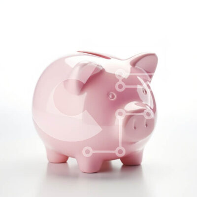 Intra Συλλεκτικό Ξύλινο Παζλ Plywood 4mm - Γυαλιστερό ροζ γουρουνάκι σε λευκό φόντο Σε Ξύλινο Κουτί - Διαστάσεις: 10x10 cm – 25 κομμάτια - Image 1