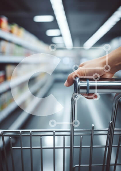 Intra Συλλεκτικό Ξύλινο Παζλ Plywood  4mm - Αγορές παντοπωλείου σε σούπερ μάρκετ Σε Ξύλινο Κουτί - Διαστάσεις: 10x10 cm – 25 κομμάτια