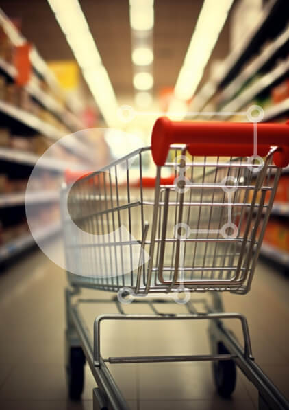 Intra Συλλεκτικό Ξύλινο Παζλ Plywood  4mm - Καλάθι αγορών στο διάδρομο σούπερ μάρκετ Σε Ξύλινο Κουτί - Διαστάσεις: 10x10 cm – 25 κομμάτια