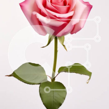 Intra Συλλεκτικό Ξύλινο Παζλ Plywood  4mm - Όμορφο ροζ τριαντάφυλλο Σε Ξύλινο Κουτί - Διαστάσεις Puzzle: 10x10 cm – 25 κομμάτια - Image 1